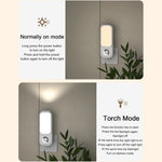 veilleuse nuit sans fil induction lumière blanche moderne adhésif tactile flash torch charge urgence