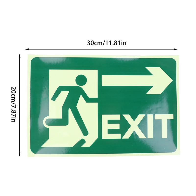 panneau sortie lumineux sécurité vert blanc symbole personne flèches exit graphique moderne évacuation incendie