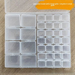 boîte rangement bijoux transparent grands compartiments 28 petits compartiments clips