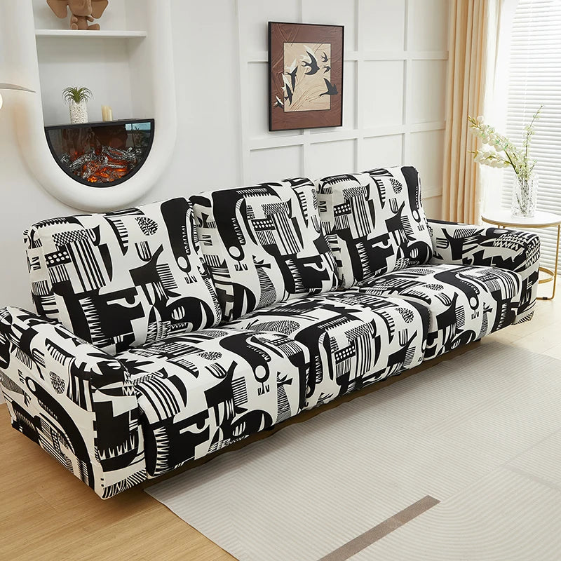 couvre siège rétractable bleu marine moderne fauteuil inclinable deux places polyestère Jacquard