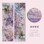 ruban décoratif vintage multicolore fleurs papillons lettres illustré 50mm longueur 2mètres