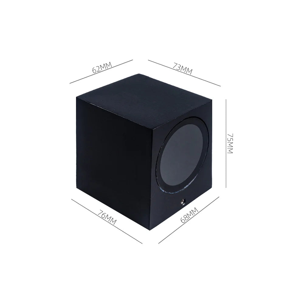 applique murale led moderne ip65 gu10 éclairage intérieur extérieur noir blanc