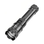 torche tactique rechargeable led 2000lm ipx4 moderne noire texturée camping