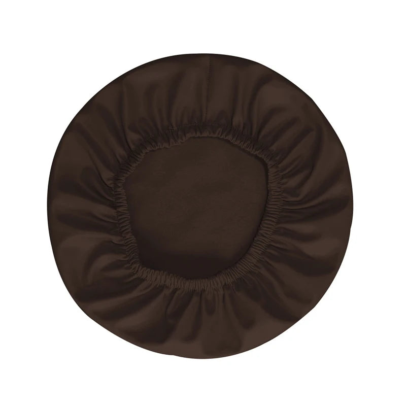housse coussin tabouret rond velours beige moderne fixation protection siège fauteuil salon