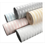 papier peint moderne rayures horizontales beige gris vert rose blanc