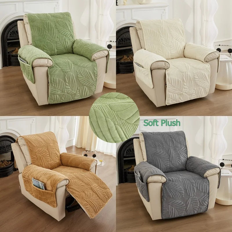 housses fauteuil inclinable motif feuilles polyestère doux moderne antirépulsion enfants animaux