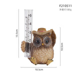 thermomètre décoratif résine oiseau cardinal chouette grenouille rouge vert marronclairextérieur jardin animalier
