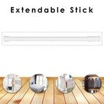 tige rideau extensible blanc moderne respectueux environnement eyelets adaptable douche