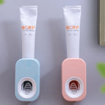 distributeur dentifrice blanc bleu rose moderne adhésif transparent rechargeable