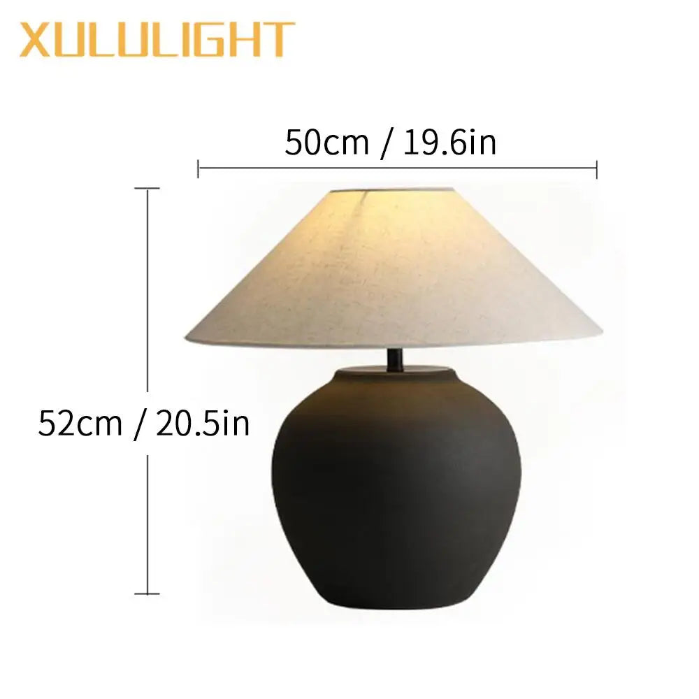 lampe table moderne noir abat jour texture mat base solide flux lumineux 249 2000