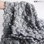 tissu polyester biodegradable gris texturé artisanal 80cm large décoration bricolage création couture matériaux opaques