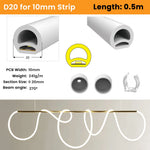 manchon silicone flexible diffuseur ruban led smd cob blanc moderne étanche éclairage intérieur