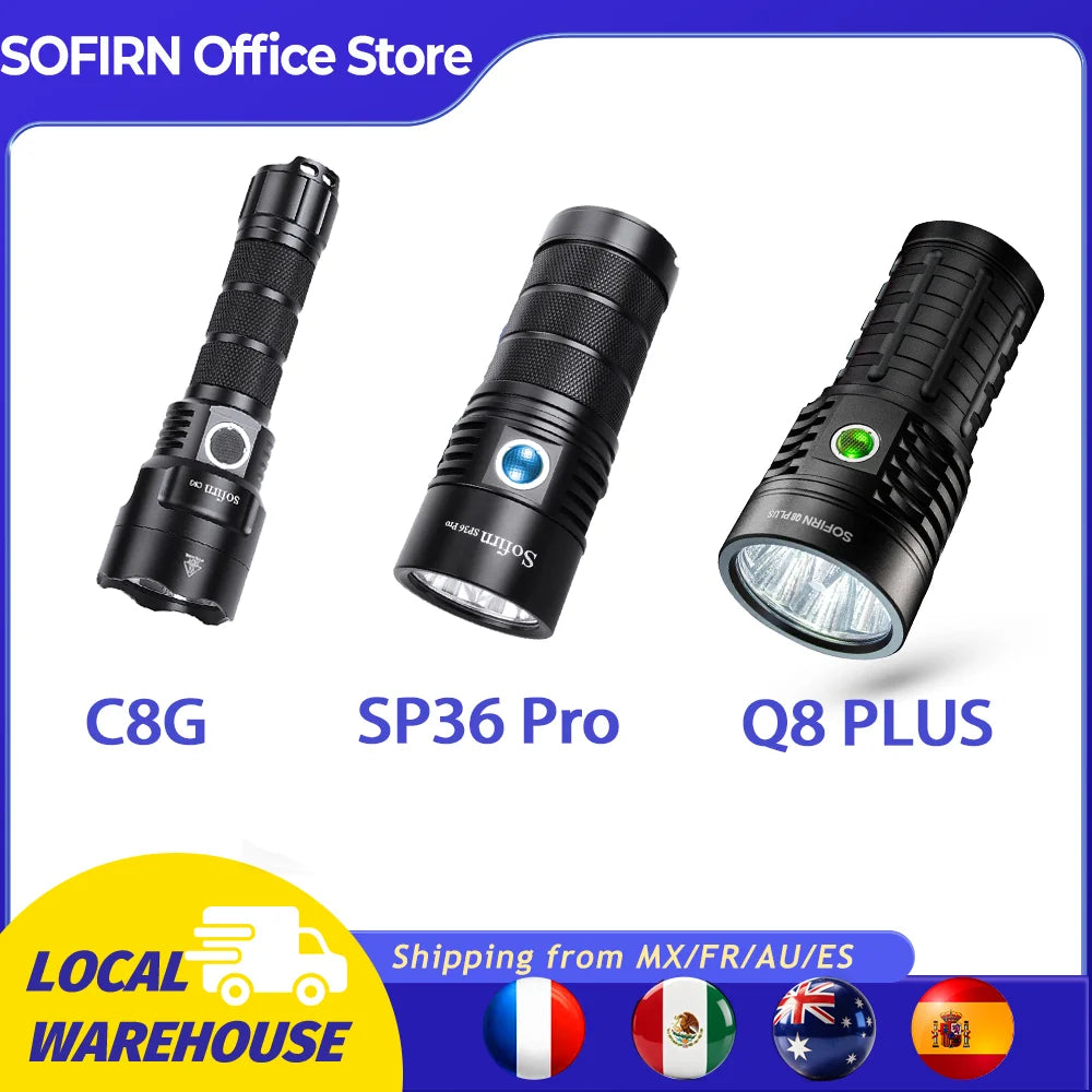 lampe torche led puissante rechargeable noir robuste aluminium camping pêche chasse extérieur professionnel