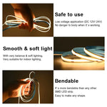 ruban led cob blanc 320 leds 5m 10m 3000k 4000k 6500k moderne