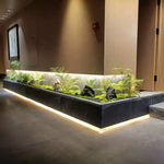 plantes artificielles feuilles fines vertes brunes modernes accrochables extérieures decoration murale naturelle