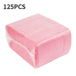 serviettes jetables rose violet blanc rayées modernes manucure outils scies taille grande