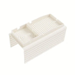 plateau silicone gris rainuré moderne plateau accoudoir canapé rangement tasses collations télécommande