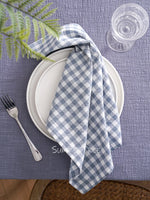 serviettes table coton carreaux rouge blanc bleu marron jaune classiques réutilisables maison party banquet