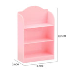 étagère miniature blanche rose beige pâtisseries motifs modernes plastique rangement maison poupée