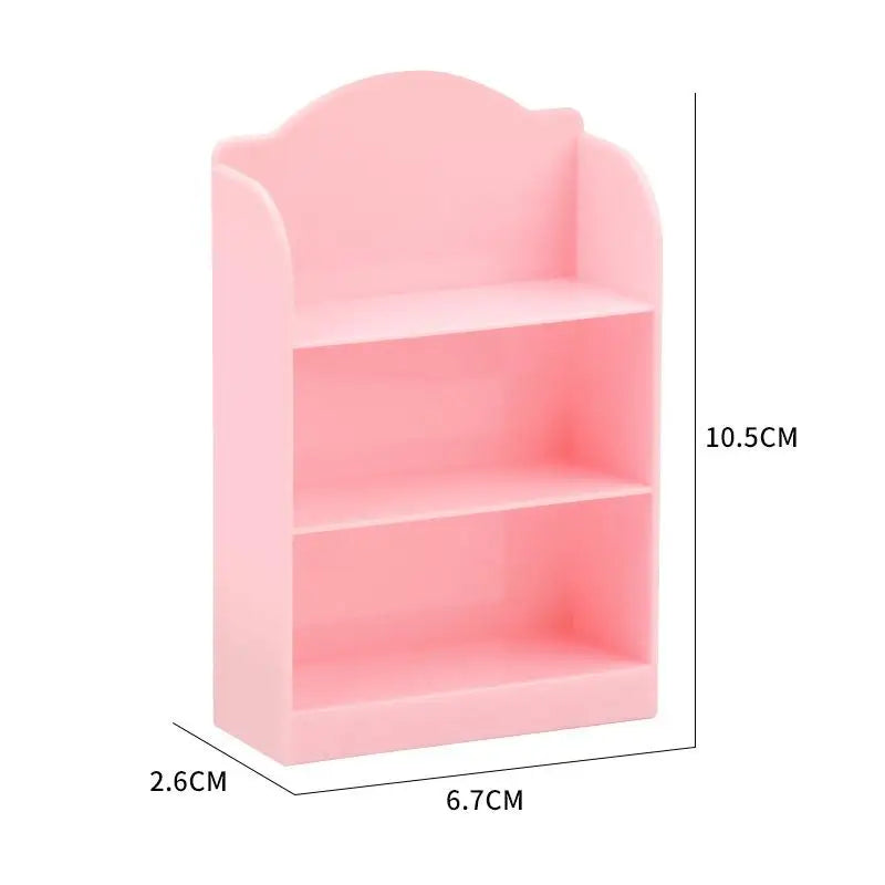 étagère miniature blanche rose beige pâtisseries motifs modernes plastique rangement maison poupée