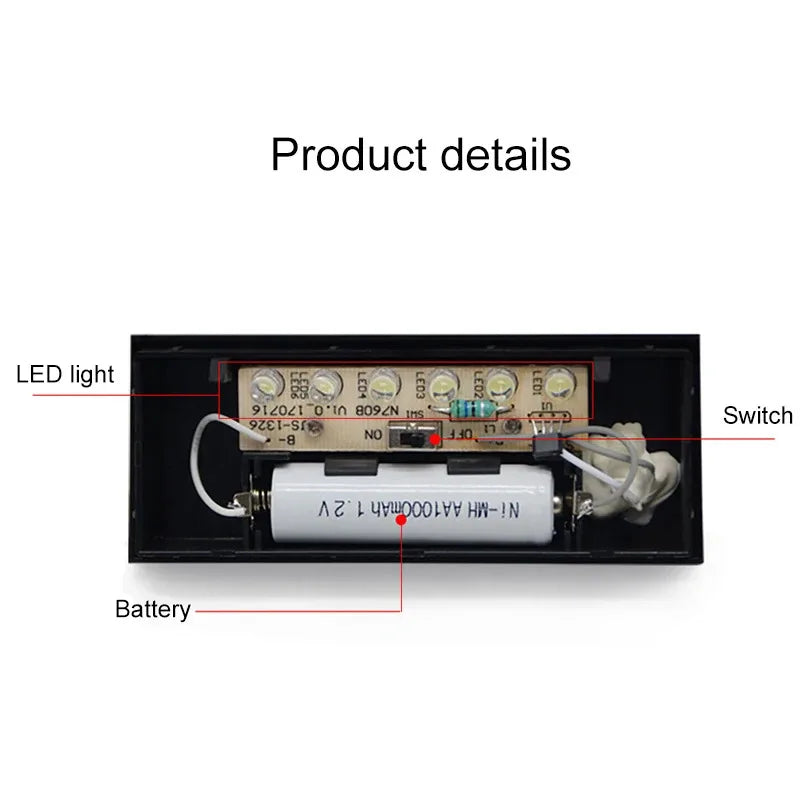lumière solaire numéro rue ip65 led moderne adhésif extérieure porte villa blanc noir