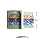 rubans adhésifs décoratifs vintage multicolores floral abstraits géométriques scrapbooking bricolage planificateur journal