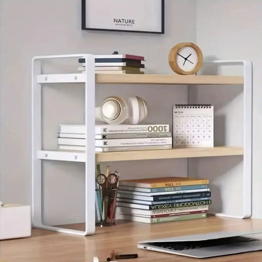 étagère blanc bois moderne minimaliste réutilisable multiple rangements organisation gain place plants calendrier livres