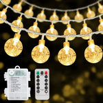 guirlande lumineuse boules translucides blanc chaud multicolore modes télécommande extérieur moderne