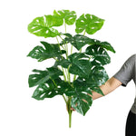plantes artificielles feuilles vertes monstera palmes extérieures decoration moderne jardins maison tronc faux