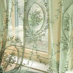 rideau floral dentelle polyester bohème gris noir table basse vintage tringle rideau translucide salon