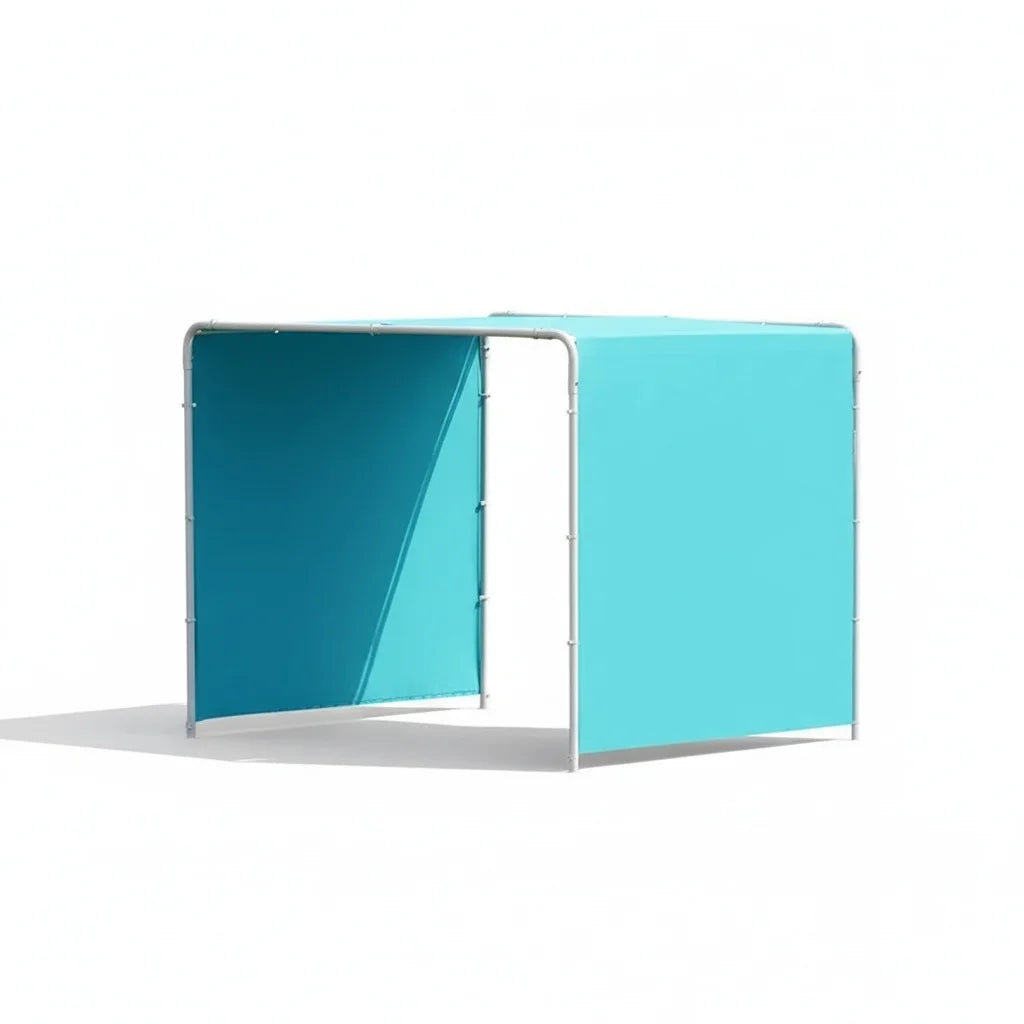 tonnelle rétractable moderne bleu clair durable anti uv imperméable alu windproof patio balcon