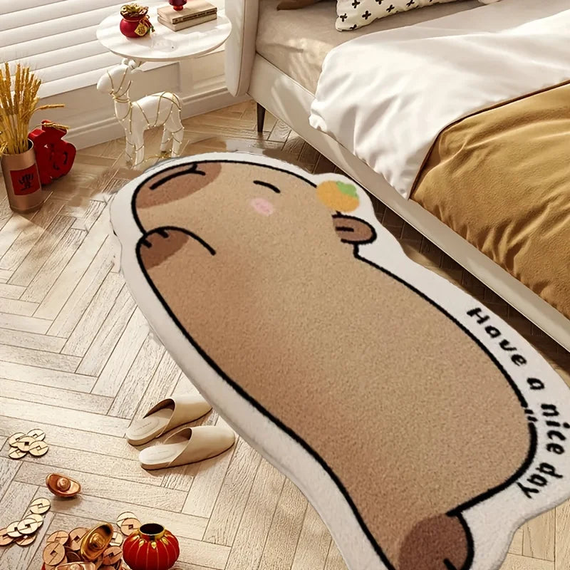tapis polyester antidérapant ours chat moderne doux moelleux plage pique nique cuisine chambre