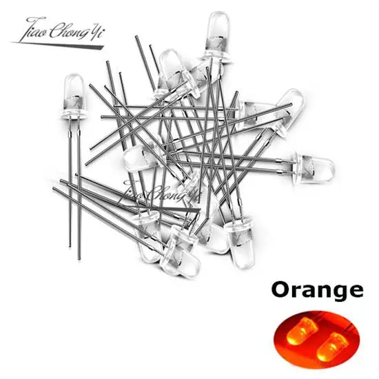 ampoules led 5mm violet jaune vert blanc rouge rose bleu transparentes standard 1000pcs