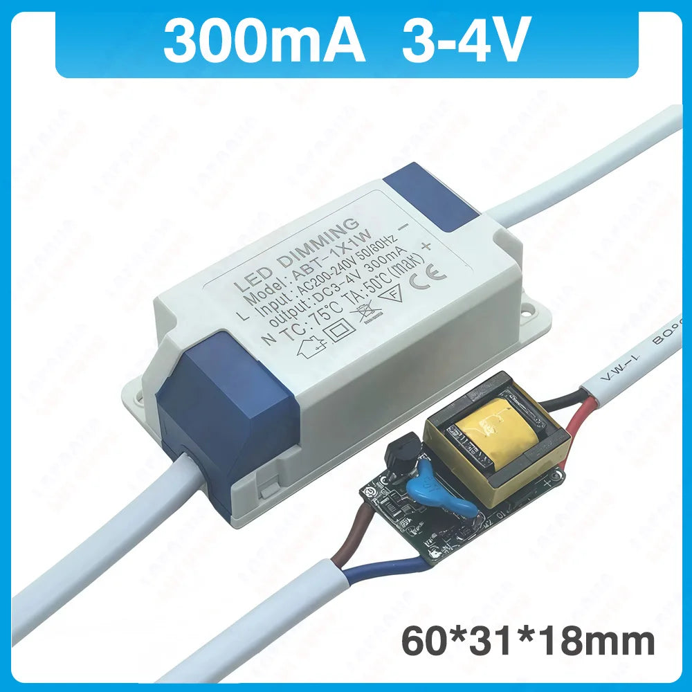 driver led dimmable blanc bleu électronique compact condensateurs bobines cables certification rohs lvd cem