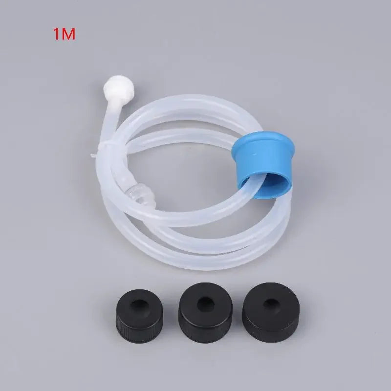 rallonge distributeur savon kit tubes transparents connecteurs blancs bleus joints noirs utilitaire moderne cuisine