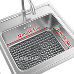 tapis protection silicone moderne gris perforations antidérapant cuisine vaisselle fond évier résistance chaleur