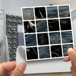 carreaux muraux auto adhésifs pvc mosaïque effet 3d moderne noir blanc gris décoratif salle