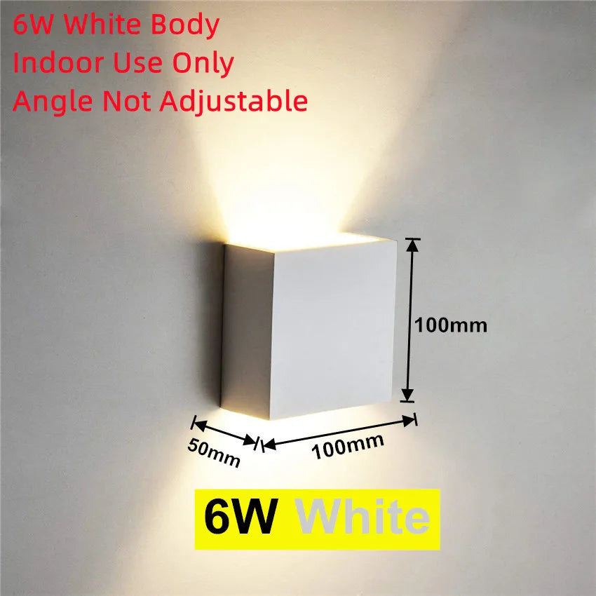 applique murale led moderne noir blanc argent or ip65 résistante 110v 240v