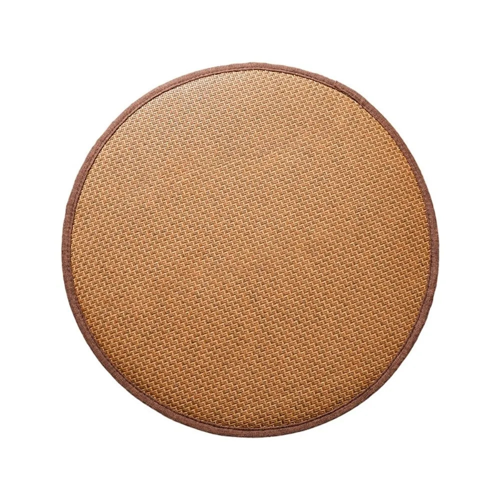 coussin chaise tissé polyester coton imperméable diamètre 30 35 40 cm marron clair moderne
