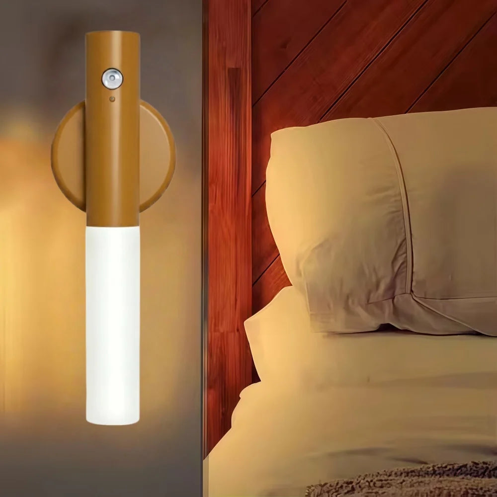 veilleuse led motion sensor lampe murale moderne blanc noir bois clair chambre entrée étude