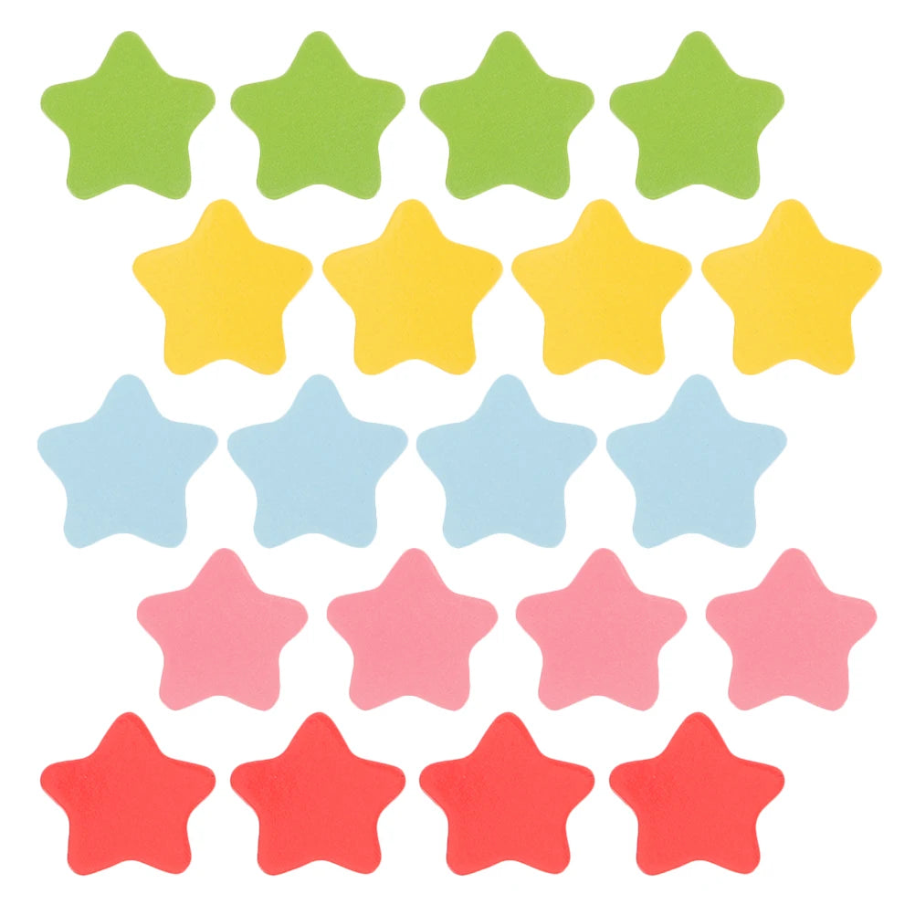 magnets auto collants étoiles couleur moderne enfantin vert clair jaune bleu rose rouge