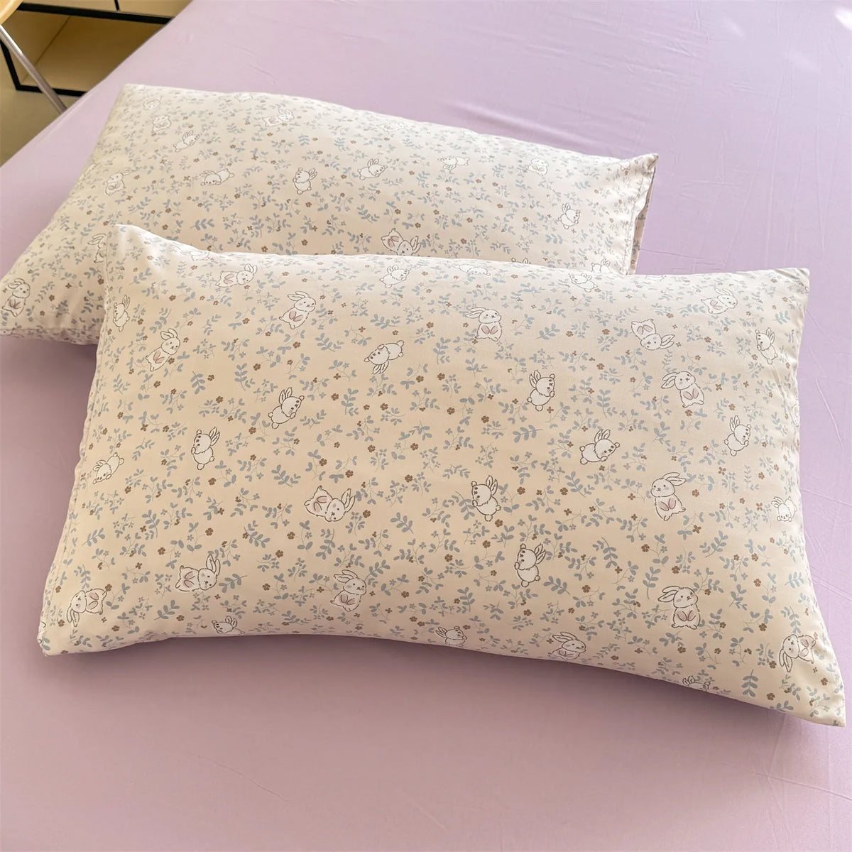 housse taie d'oreiller fleurs florales polyester 48x74cm vintage couleurs pastel motifs floraux respectueux environnement