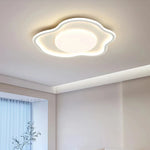 plafonnier led moderne blanc rectangulaire ovale nuage sans télécommande