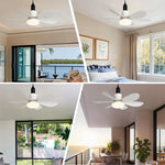 ventilateur lumière led 30w 40w blanc moderne télécommande éclairage salon