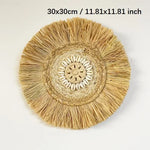 décoration murale bohème circulaire fringée coquillages suspendue artisanale naturelle chambre
