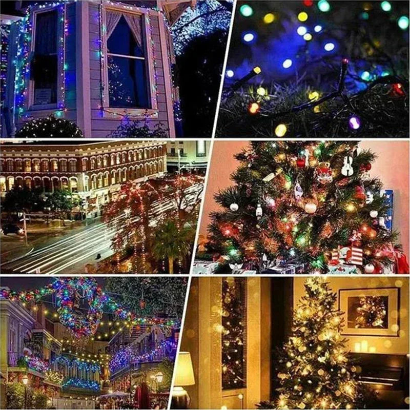 guirlande lumineuse solaire extérieure ip65 led multicolore décoration patio jardin fête