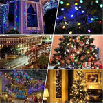 guirlande lumineuse solaire extérieure ip65 led multicolore décoration patio jardin fête