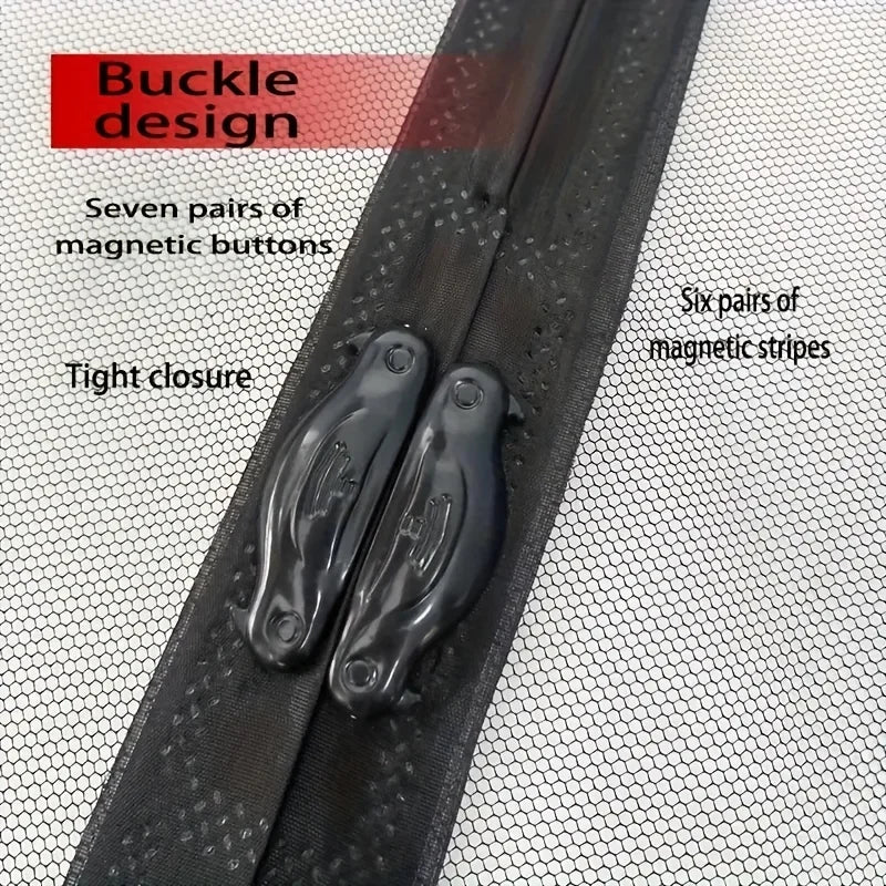 rideau porte noir dentelle magnétique anti moustiques été