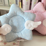 tapis antidérapant kawaii pois rose bleu blanc papeterie étoile ailes duvetés mignon enfantin