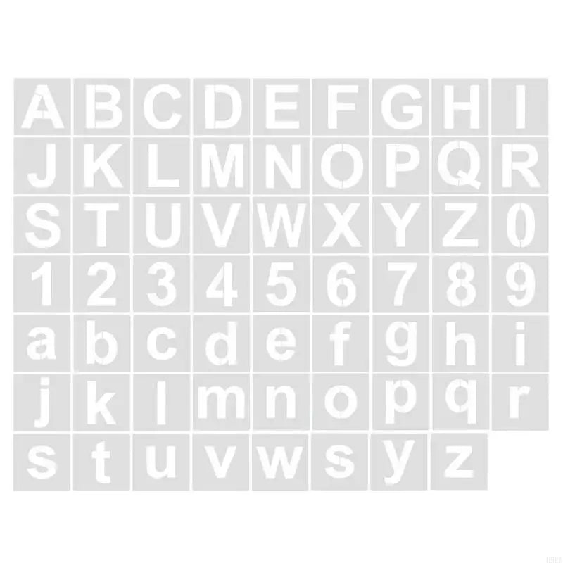 stencils lettres chiffres blancs classiques peinture papier bois métal verre tissu